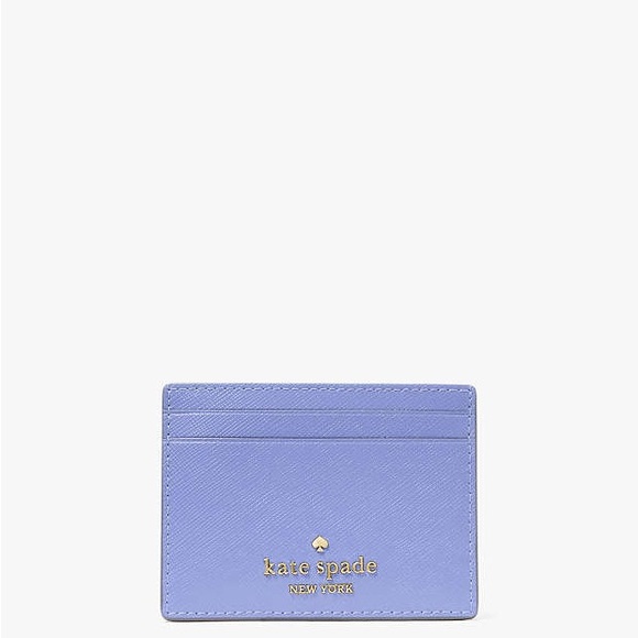 Kate Spade Madison Small Slim Card Holder -Frosted Blueberry - Picture 1 of 3